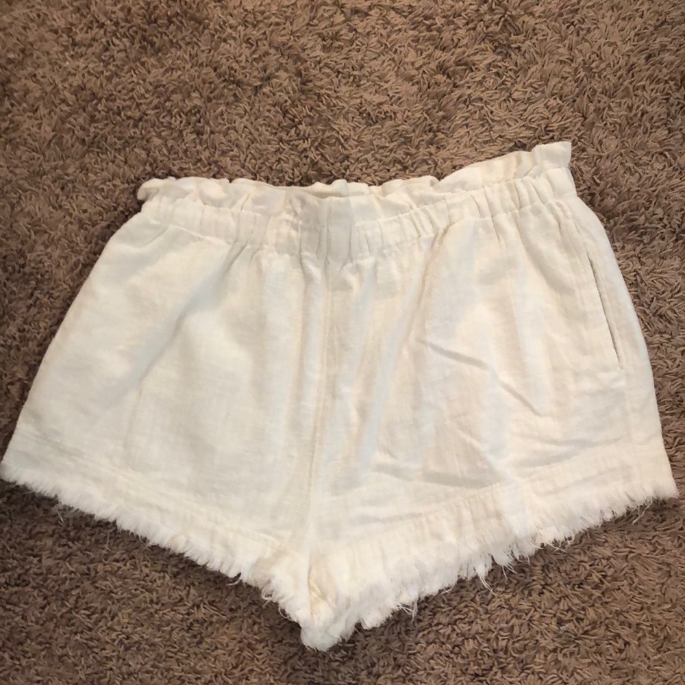 Urban outfitters white fringe shorts